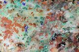 Malachite and Azurite with Limonite Covered Quartz - Morocco #64253-4